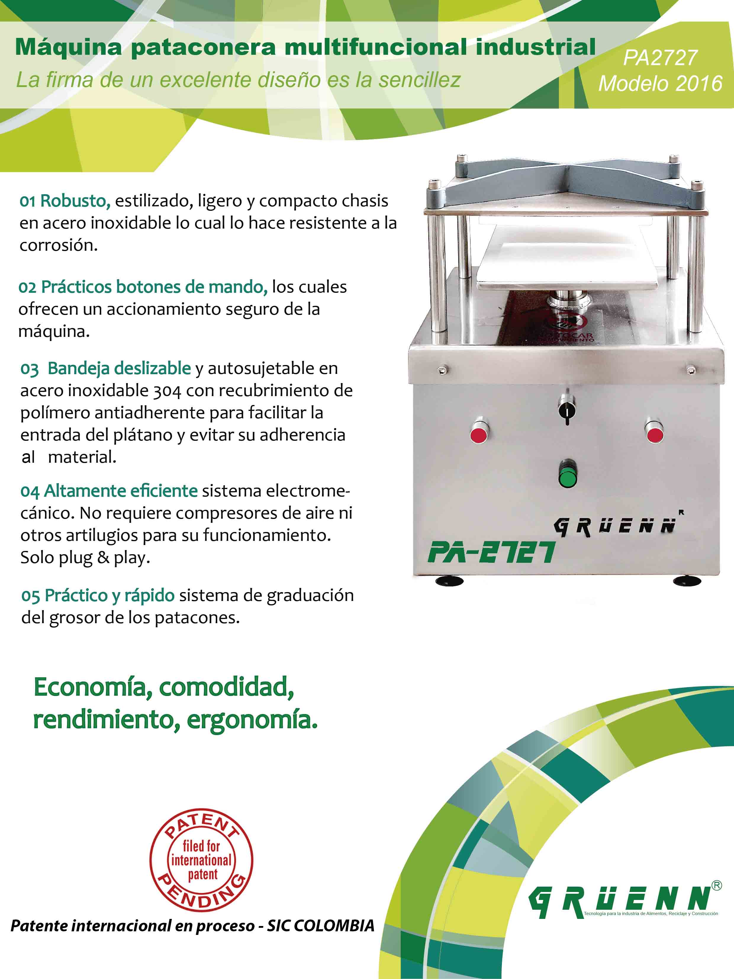 Máquina pataconera industrial PA2727
